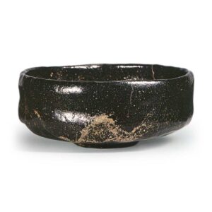 Black Flat Tea Bowl, Inscribed “Enji,” by Dōnyū