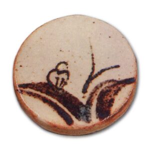 志野万年青文一文字香合