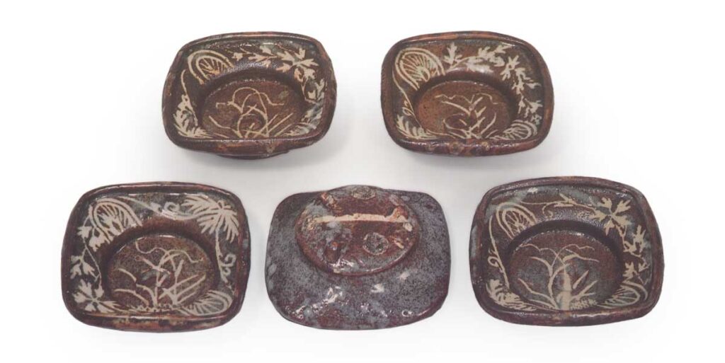 鼠志野芦文向付