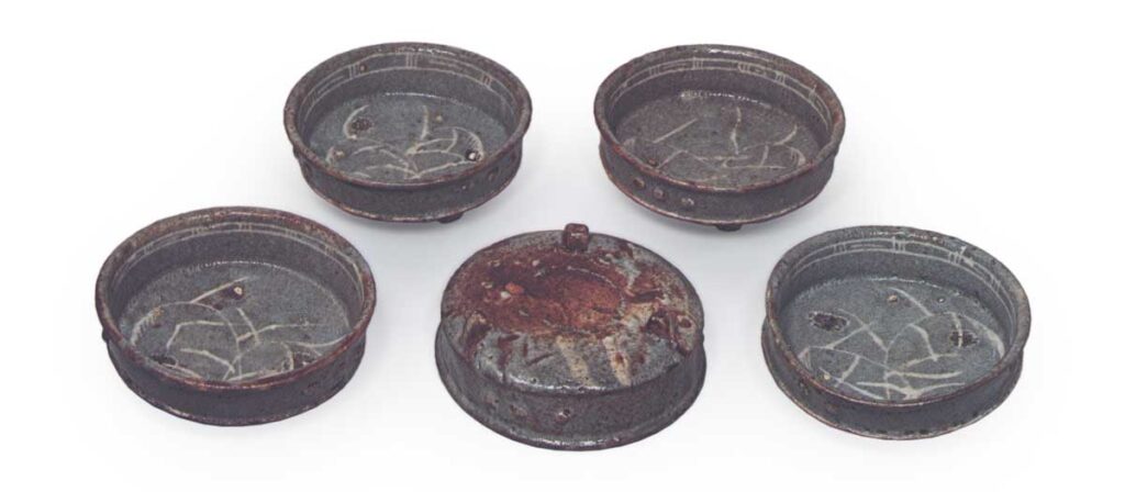 鼠志野芒纹向付