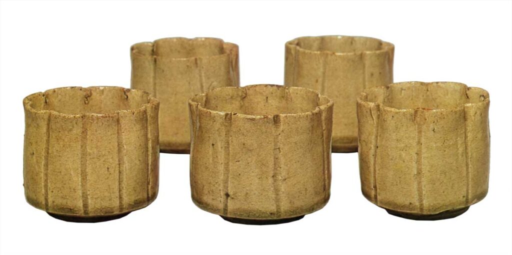 黄瀬戸 轮花 猪口