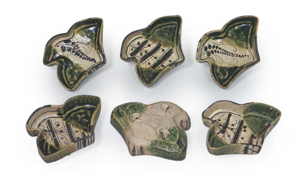 织部千鸟形向付