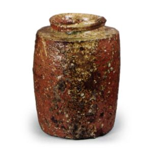 信乐肩冲茶入 铭春駒