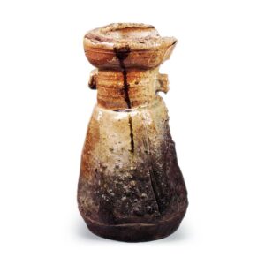 Iga Flower vase with two handles, known as "Karatachi"