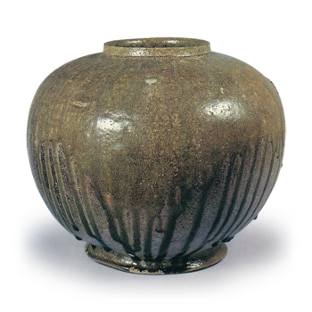 Ash glazed jar