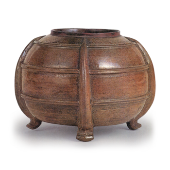 Ash glazed four-foot jar