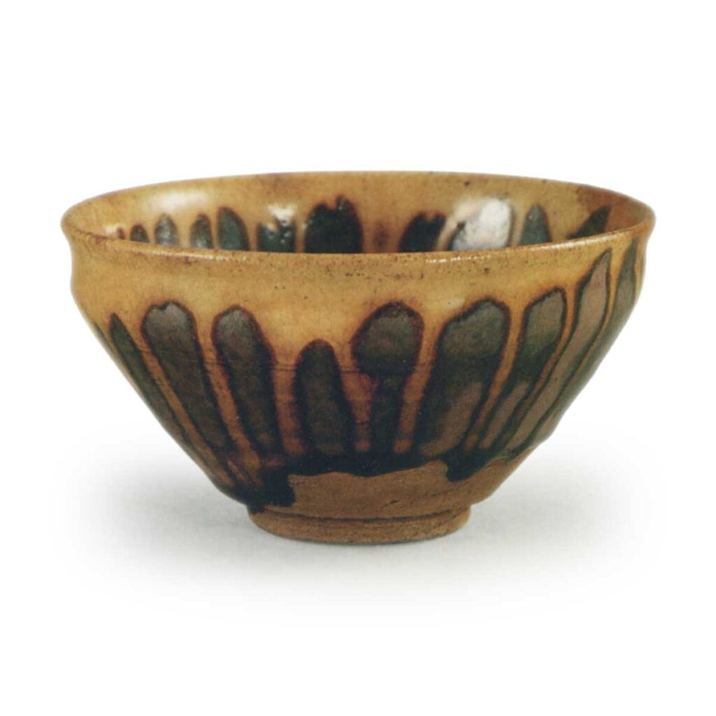 Chrysanthemum Tenmoku Tea Bowl