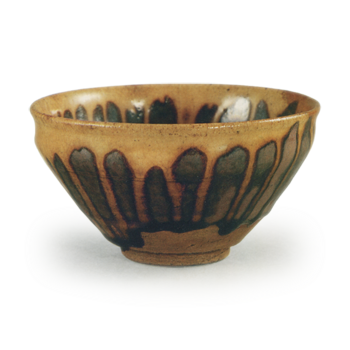 Chrysanthemum Tenmoku Tea Bowl