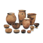 Haji ware: jars, bowls and stem bowls.