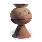 Haji ware: hasō (jar with a hole for inserting a pipe spout) and stand