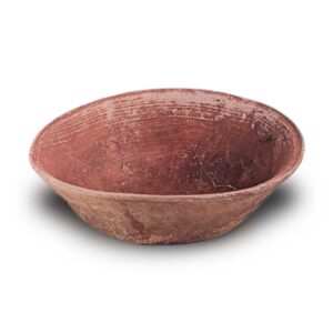 Haji ware: bowls painted in vermilion.