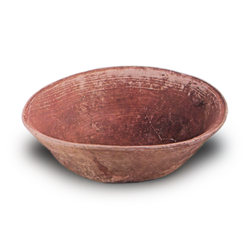 Haji ware: bowls painted in vermilion.