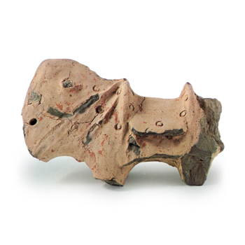 Haji ware: figure of horse painted in vermilion.