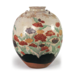 Ninsei: tea jar with poppy design,