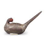 Ninsei: pheasant-shaped incense burner,