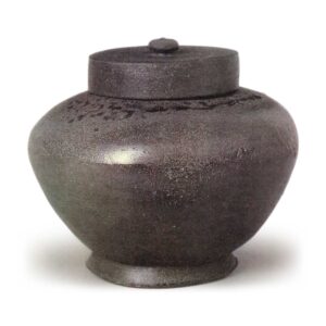 Sue ware: jar, Ebisu salt jar