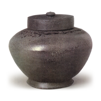 Sue ware, jar, Ebisu salt jar