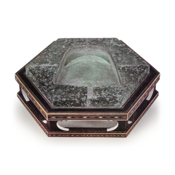 Sue ware, inkstone with wind script "Blue mottled stone inkstone