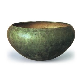 Green glazed bowl