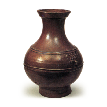 Brown glazed pottery