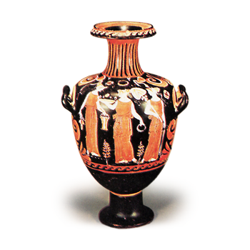 Greek red vase