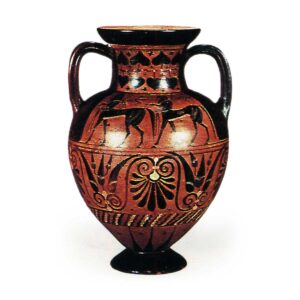 Greek black vase (Greek black-painted jar)