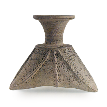 Sue ware: vase in shape of leather bag