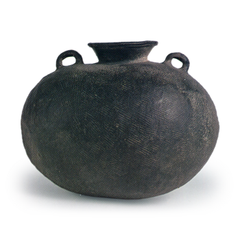 Sue ware, horizontal vase