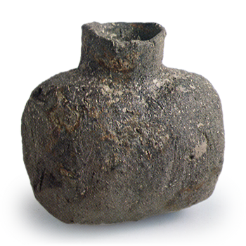 Sue ware, horizontal vase