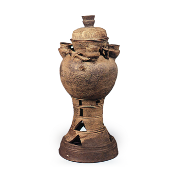 Sue ware, jar with decorative base