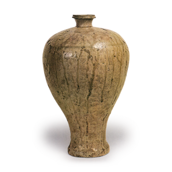 Seto ware: Ash glazed vase