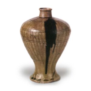 Seto ware: Bottle with ash glaze