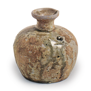 Seto ware: Small vase, ash glaze
