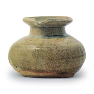 Seto ware: Small jar, ash glaze