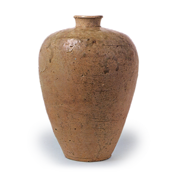 Seto ware: vase, ash glaze.