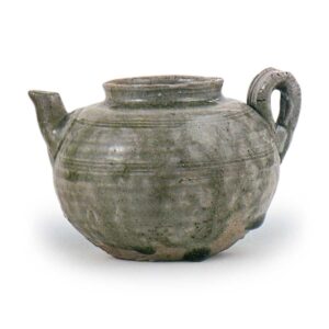 Seto ware: ewer with handle, ash glaze.