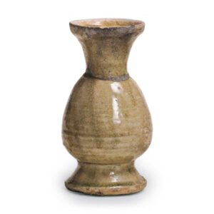 Seto ware: flower vase, ash glaze.