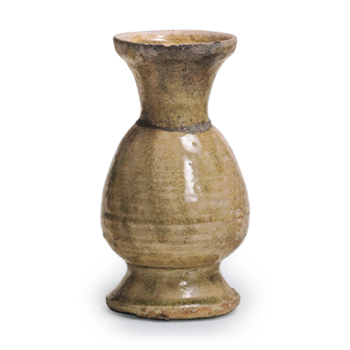 Seto ware: flower vase, ash glaze.