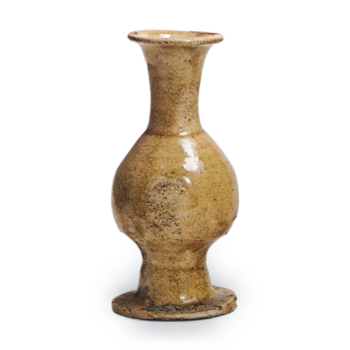 Seto ware: flower vase, ash glaze.