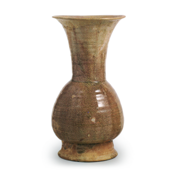Seto ware: flower vase, ash glaze.