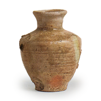 Seto ware: small jar, ash glaze.