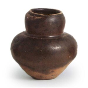 Seto ware: small jar, iron glaze.