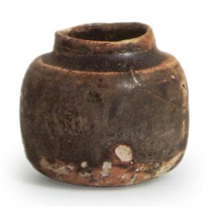 Seto ware: small jar, iron glaze.