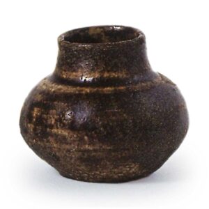 Seto ware: small jar, iron glaze.