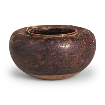 Seto ware: tea caddy, iron glaze.