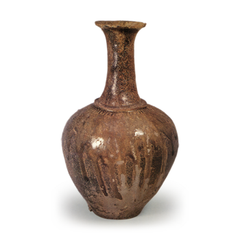 Tokoname ware: bottle vase.