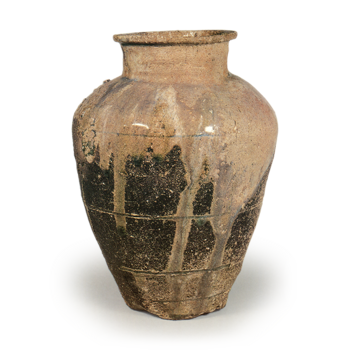 Tokoname ware: jar with three handles.