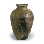 Tokoname ware: jar with three horizontal grooves.