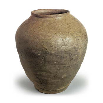 Tokoname ware: short-neck jar.