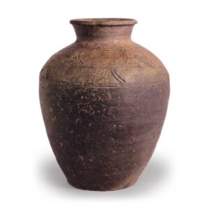 Atsumi ware: jar with incised ornament.